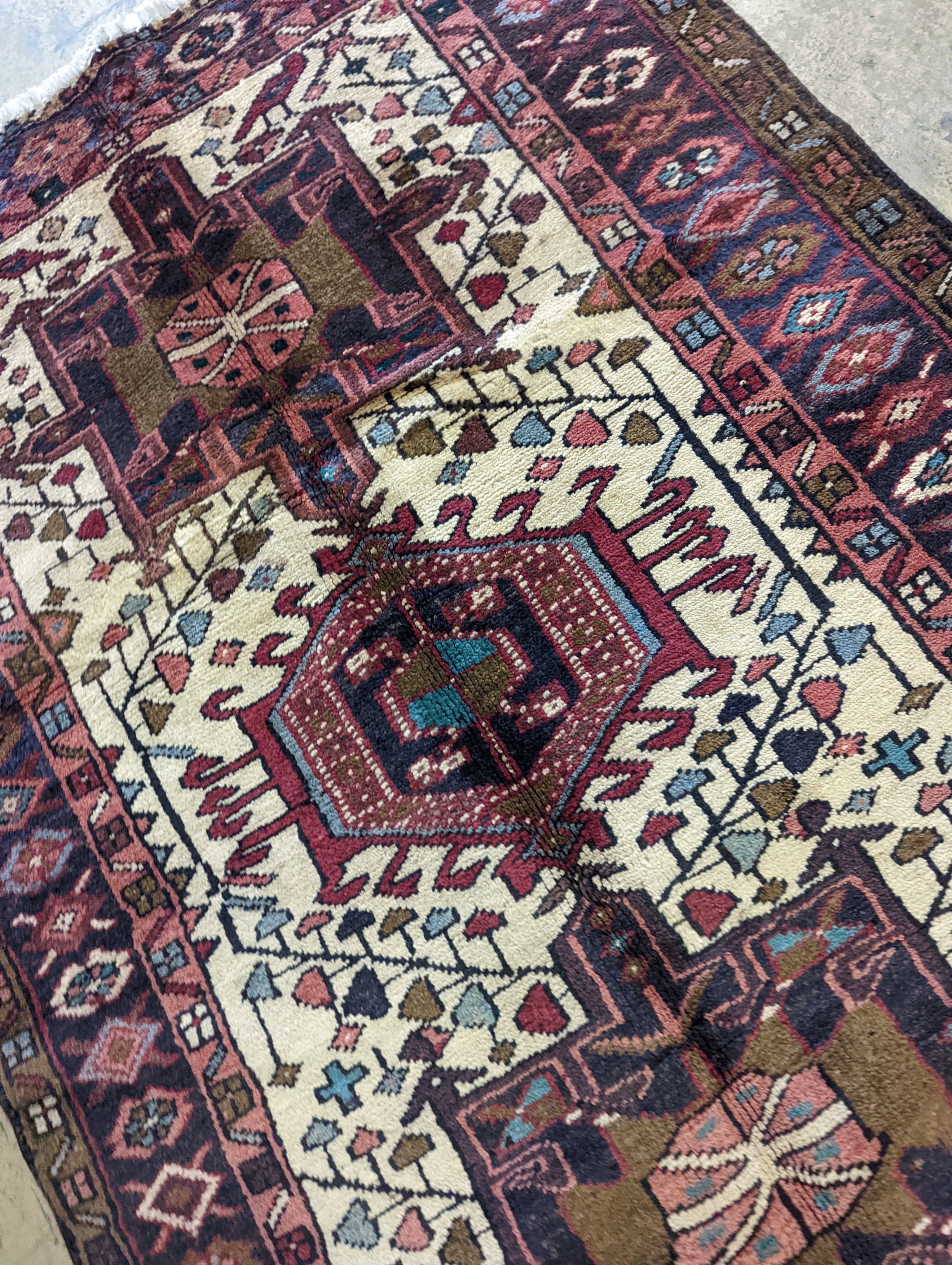 A Karajeh hall carpet, 320 x 106cm